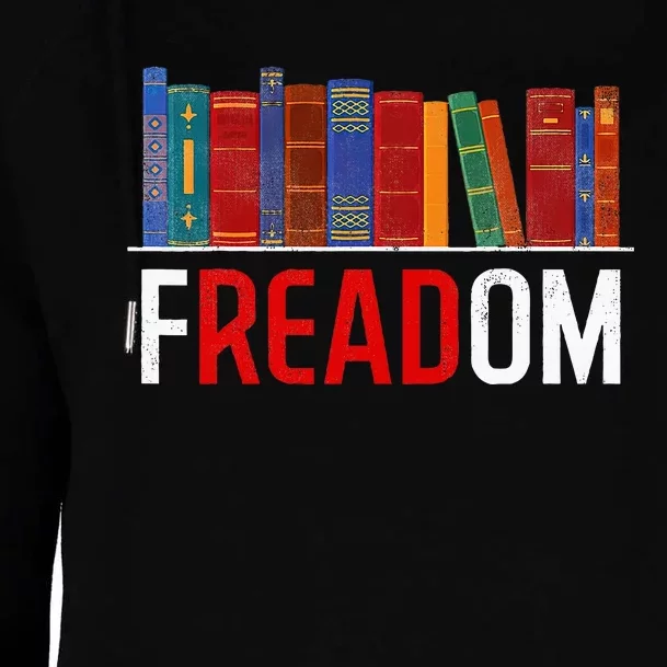 Freadom Anti Ban Books I Read Banned Books Freedom Book Womens Funnel Neck Pullover Hood