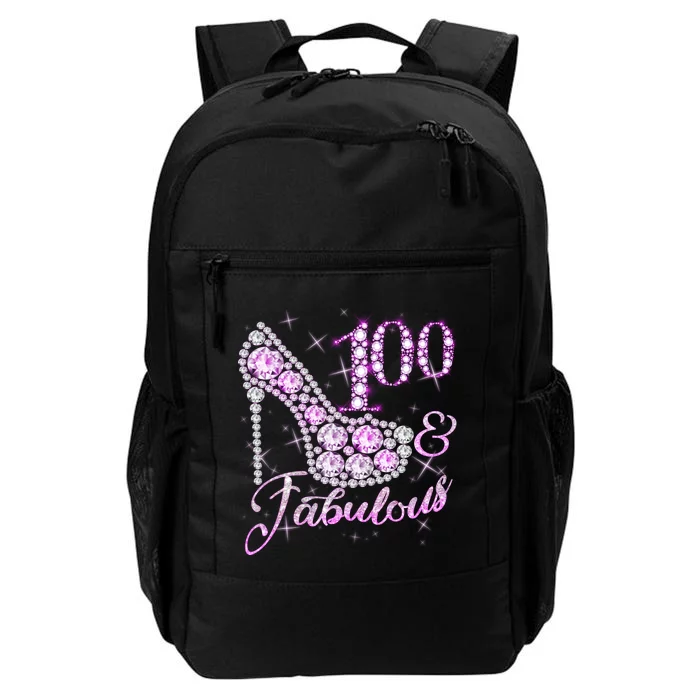 Fabulous & 100 Sparkly Shiny Heel 100th Birthday Daily Commute Backpack