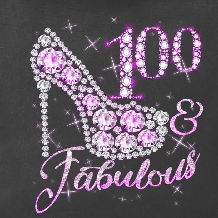 Fabulous & 100 Sparkly Shiny Heel 100th Birthday Zip Tote Bag