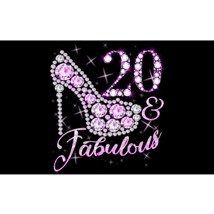 Fabulous & 20 Sparkly Shiny Heel 20th Birthday Bumper Sticker