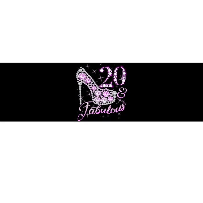 Fabulous & 20 Sparkly Shiny Heel 20th Birthday Bumper Sticker