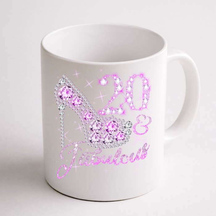 Fabulous & 20 Sparkly Shiny Heel 20th Birthday Front & Back Coffee Mug