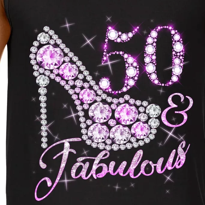 Fabulous & 50 Sparkly Shiny Heel 50th Birthday Comfort Colors® Tank Top