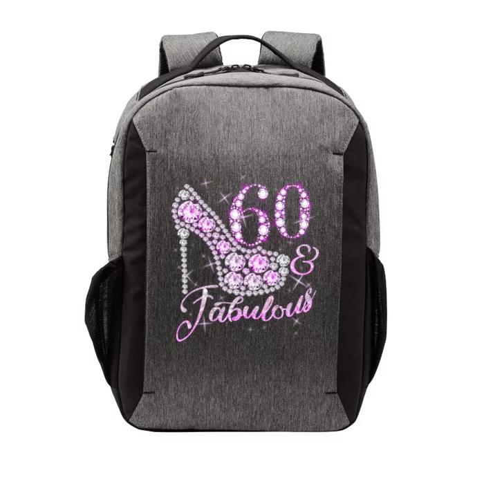 Fabulous & 60 Sparkly Shiny Heel 60th Birthday Vector Backpack