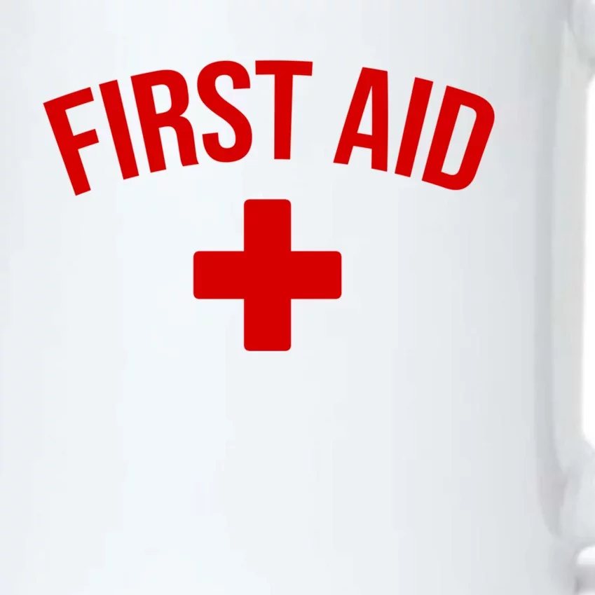 First Aid Cross Cool Medic Emergency Staff Uniform Gift Black Color Changing Mug