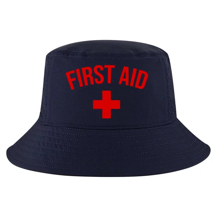 First Aid Cross Cool Medic Emergency Staff Uniform Gift Cool Comfort Performance Bucket Hat