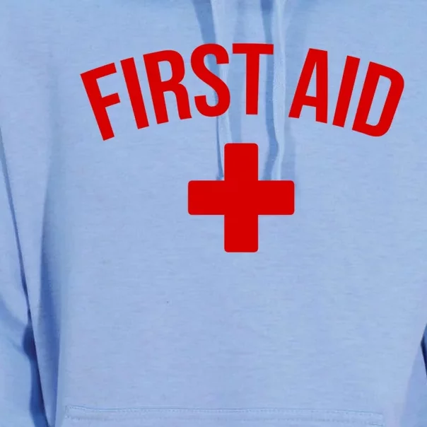 First Aid Cross Cool Medic Emergency Staff Uniform Gift Unisex Surf Hoodie