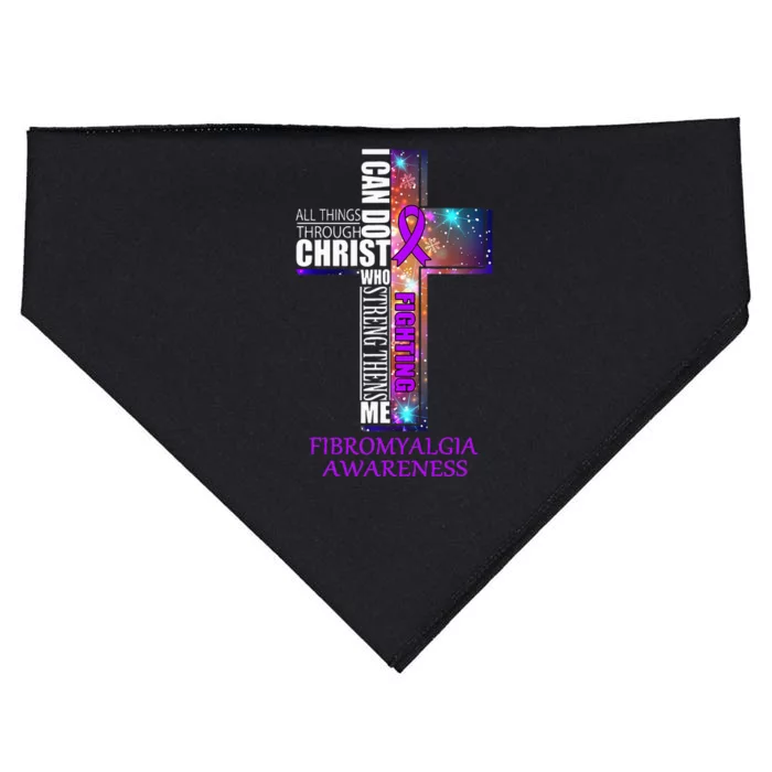 Fibromyalgia Awareness Christmas Gift USA-Made Doggie Bandana