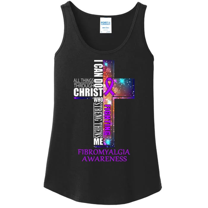 Fibromyalgia Awareness Christmas Gift Ladies Essential Tank