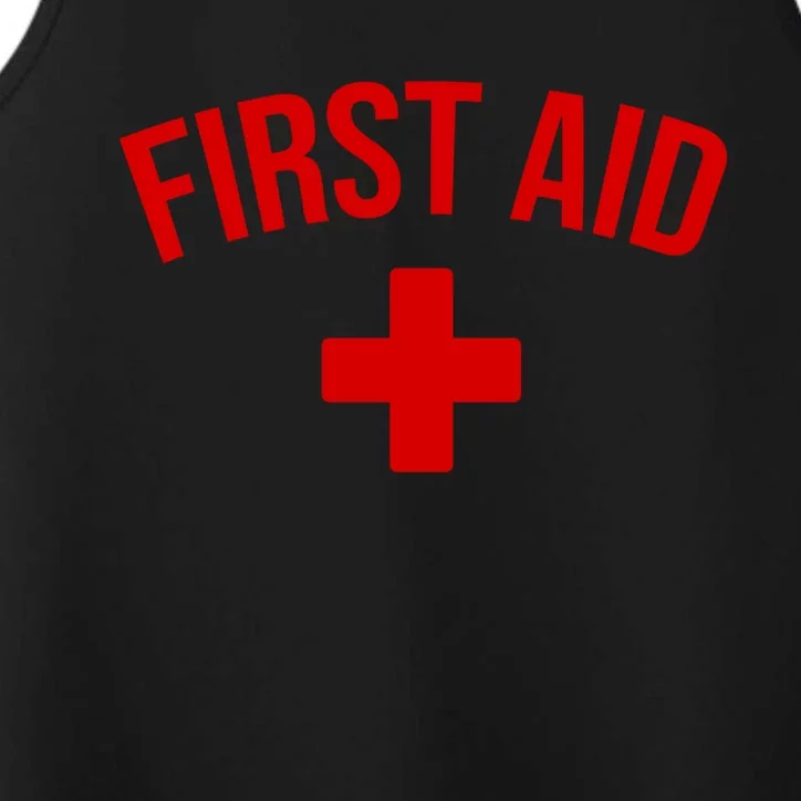 First Aid Cross Cool Medic Emergency Staff Uniform Gift Performance Tank