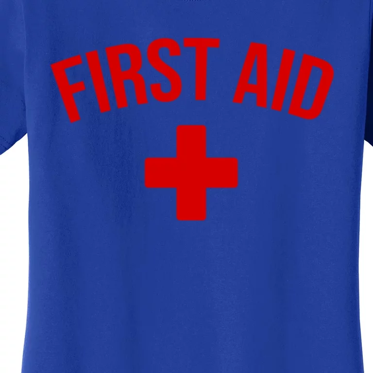 First Aid Cross Cool Medic Emergency Staff Uniform Gift Women's T-Shirt