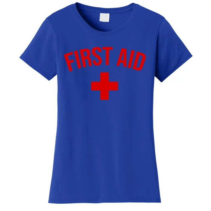 First Aid Cross Cool Medic Emergency Staff Uniform Gift Women's T-Shirt