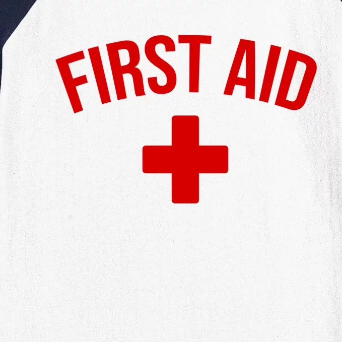 First Aid Cross Cool Medic Emergency Staff Uniform Gift Baseball Sleeve Shirt