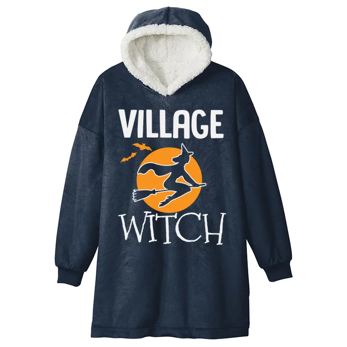 Funny And Cute Village Witch Halloween Costume Gift Hooded Wearable Blanket