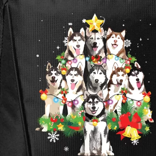 Funny Australian Cattle Dog Dog Christmas Tree City Backpack