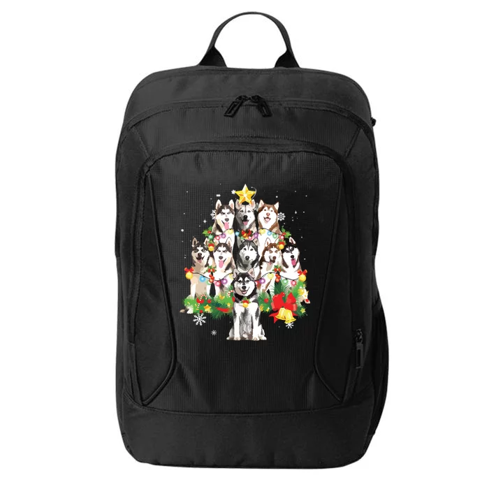 Funny Australian Cattle Dog Dog Christmas Tree City Backpack