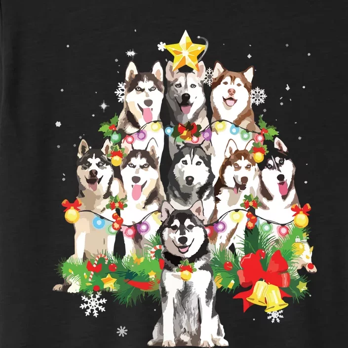 Funny Australian Cattle Dog Dog Christmas Tree ChromaSoft Performance T-Shirt