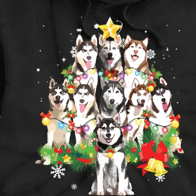 Funny Australian Cattle Dog Dog Christmas Tree Tie Dye Hoodie