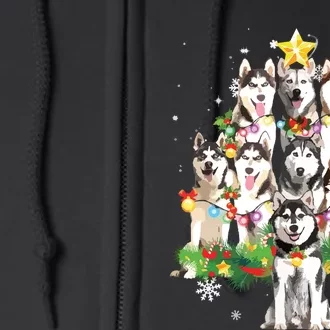 Funny Australian Cattle Dog Dog Christmas Tree Full Zip Hoodie