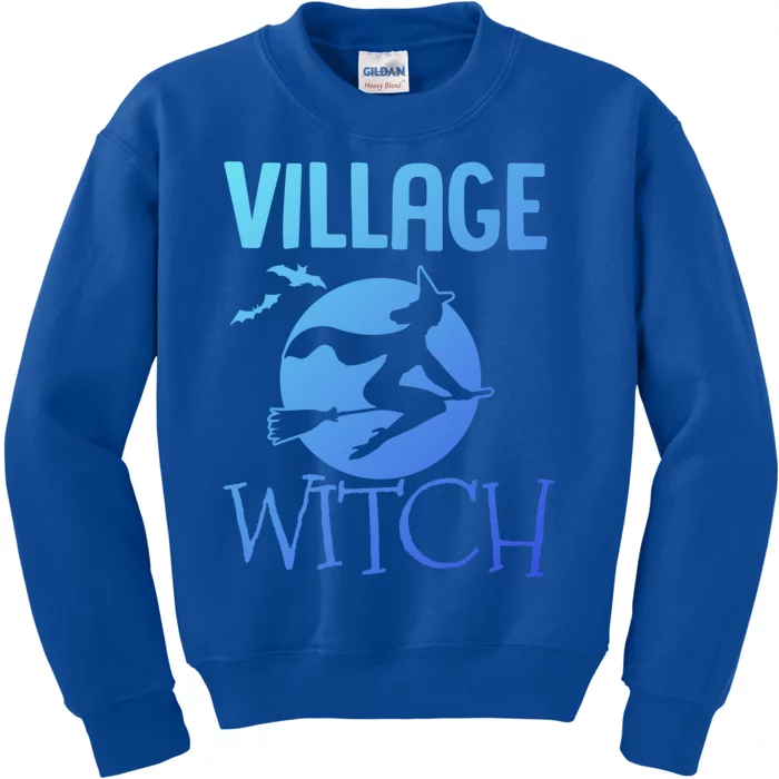 Funny And Cute Village Witch Halloween Costume Gift Kids Sweatshirt