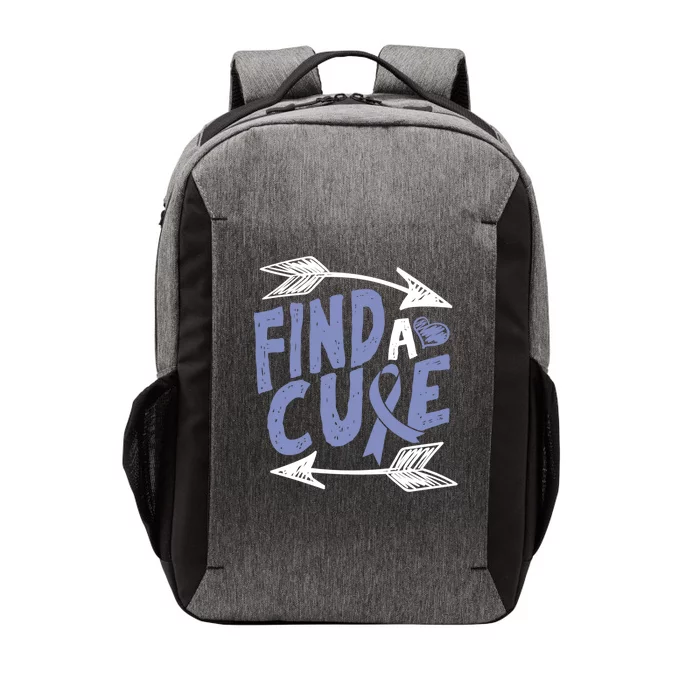 Find A Cure Heart Stomach Cancer Awareness Ribbon Funny Gift Meaningful Gift Vector Backpack