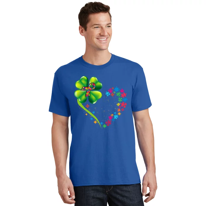 Funny Autism Clover Autism Mom St Patrick's Day Meaningful Gift T-Shirt