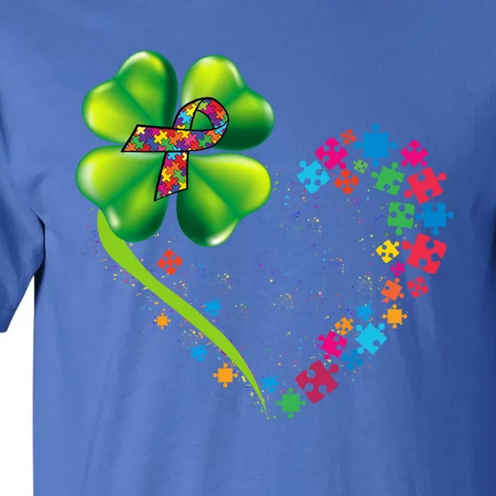 Funny Autism Clover Autism Mom St Patrick's Day Meaningful Gift Tall T-Shirt