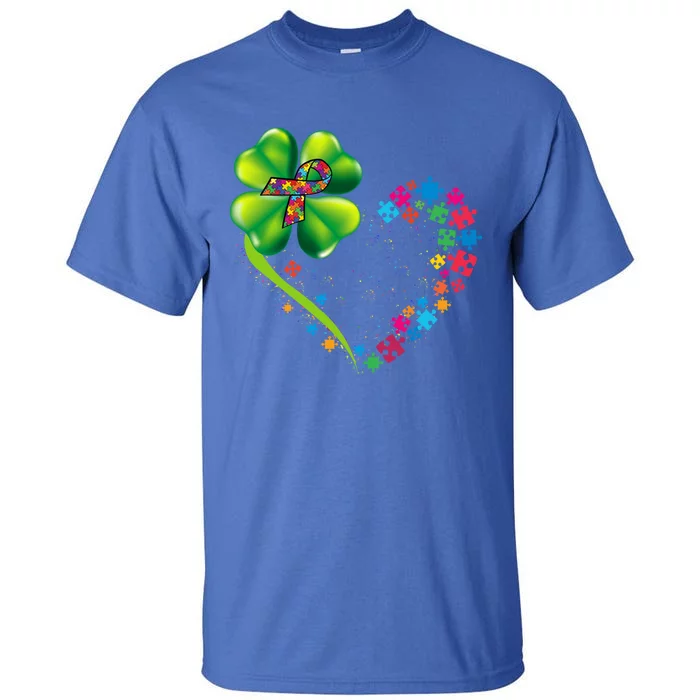 Funny Autism Clover Autism Mom St Patrick's Day Meaningful Gift Tall T-Shirt