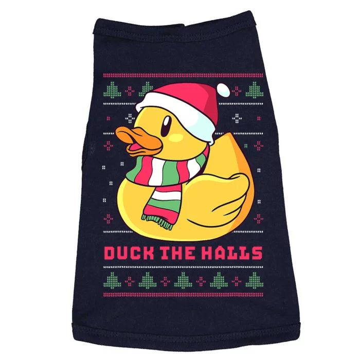 Funny and Cute Duck Puns Merry Christmas Duck The Halls Doggie Tank