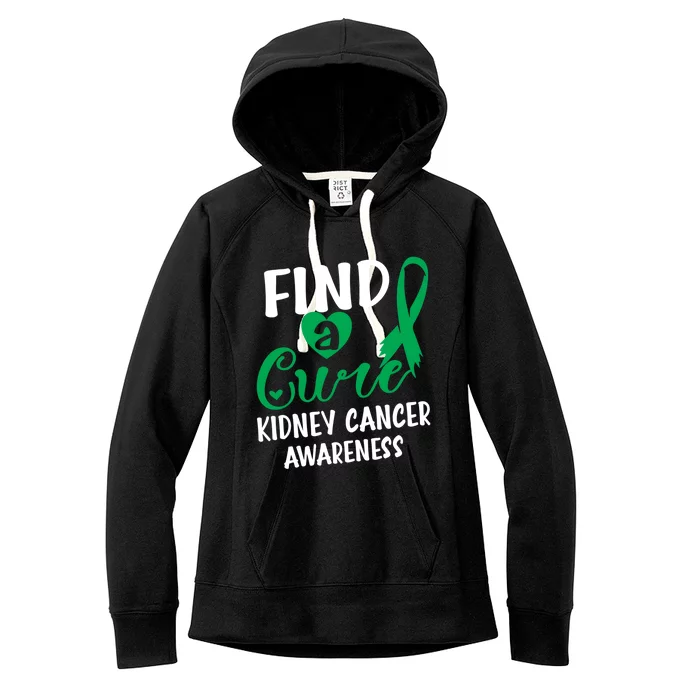 Find A Cure Ney Cancer Awareness Gift Women's Fleece Hoodie