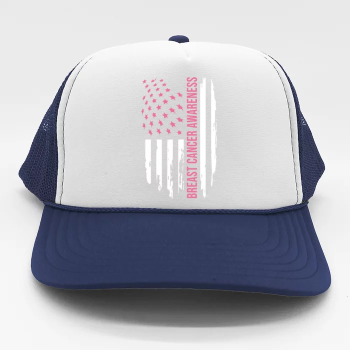 Find A Cure Pink Ribbon Breast Cancer Awareness Gift Trucker Hat