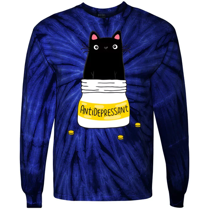 Fur Antidepressant Cat Tie-Dye Long Sleeve Shirt