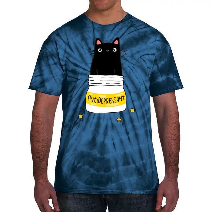 Fur Antidepressant Cat Tie-Dye T-Shirt