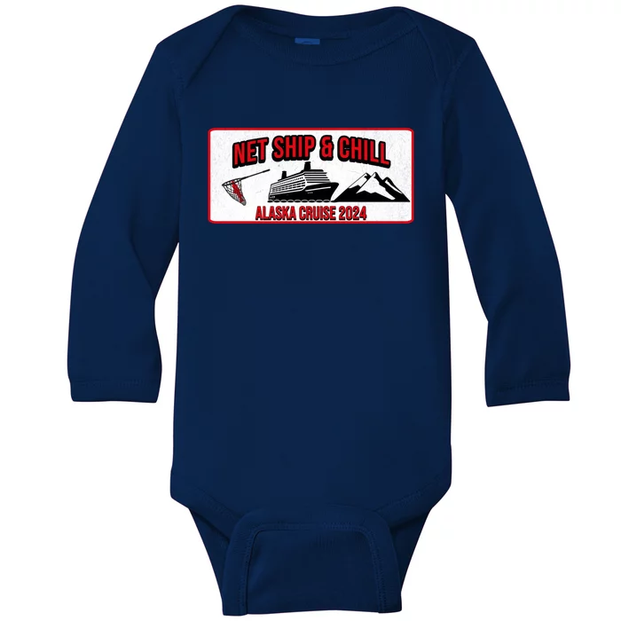 Funny Alaska Cruise 2024 Alaska Fishing Trip Alaska Funny Cool Gift Baby Long Sleeve Bodysuit