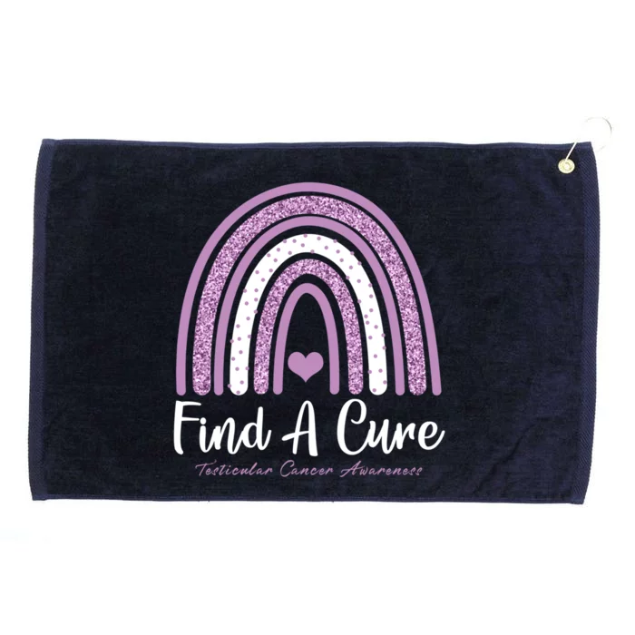 Find A Cure Testicular Cancer Awareness Day Rainbow Warrior Meaningful Gift Grommeted Golf Towel