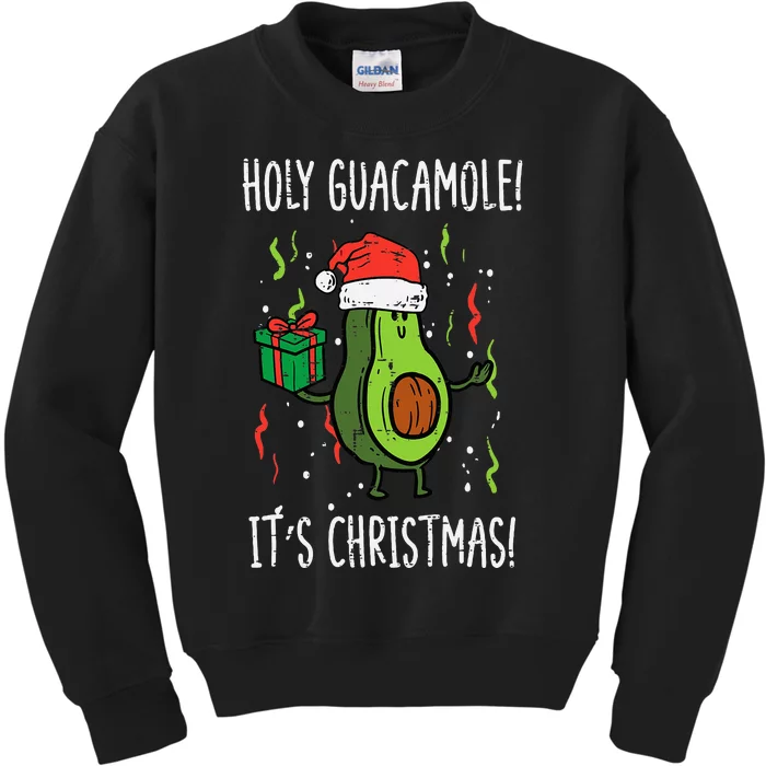 Festive Avocado Christmas Celebration Kids Sweatshirt