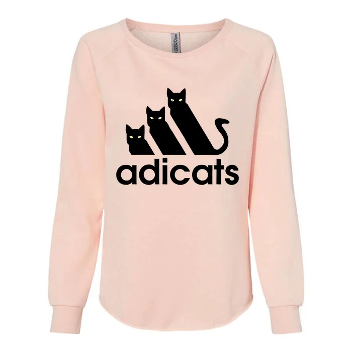 Funny Adicats Cute Cat Lover Pocket Cat Cat Mom Black Cat Womens California Wash Sweatshirt