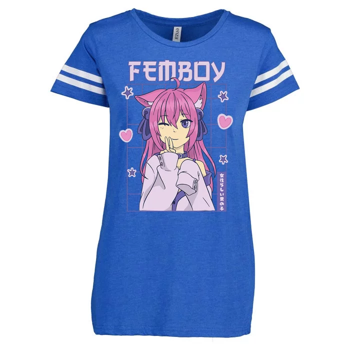 Femboy Anime Cute Little Femboy Enza Ladies Jersey Football T-Shirt