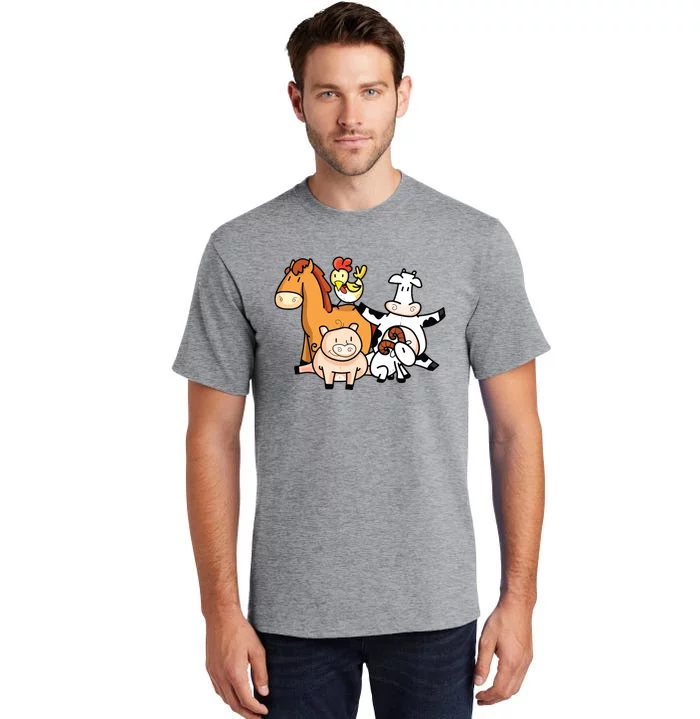 Farmer Animals Children Cool Young Barn Animals Gift Tall T-Shirt