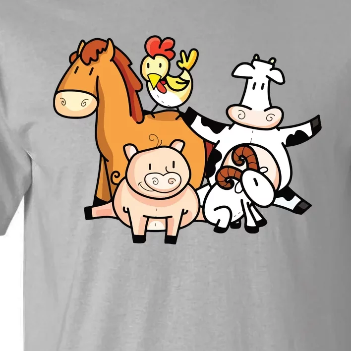 Farmer Animals Children Cool Young Barn Animals Gift Tall T-Shirt