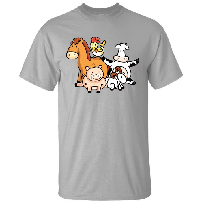 Farmer Animals Children Cool Young Barn Animals Gift Tall T-Shirt