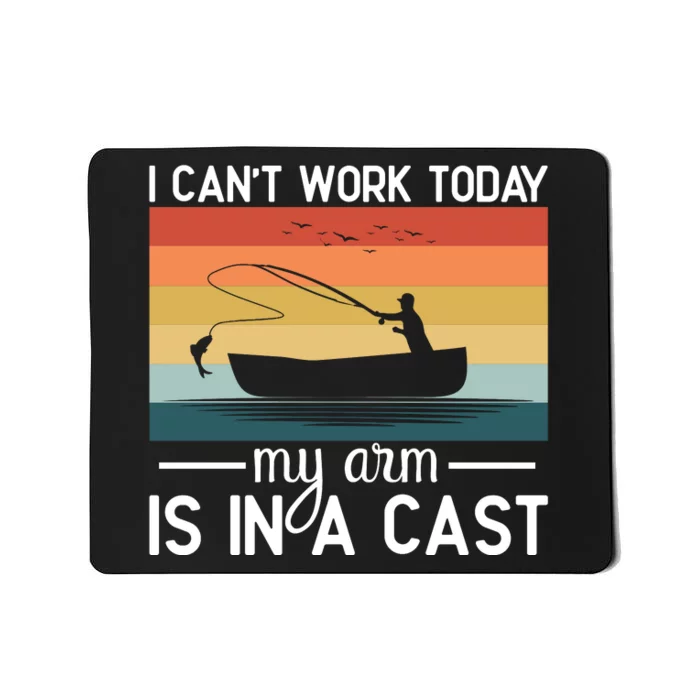 Fishing Arm Cast Humor Mousepad