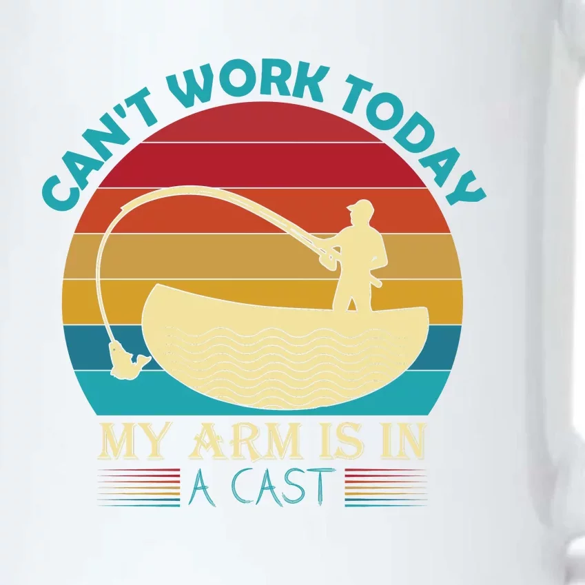 Fishing Arm Cast Pun Black Color Changing Mug