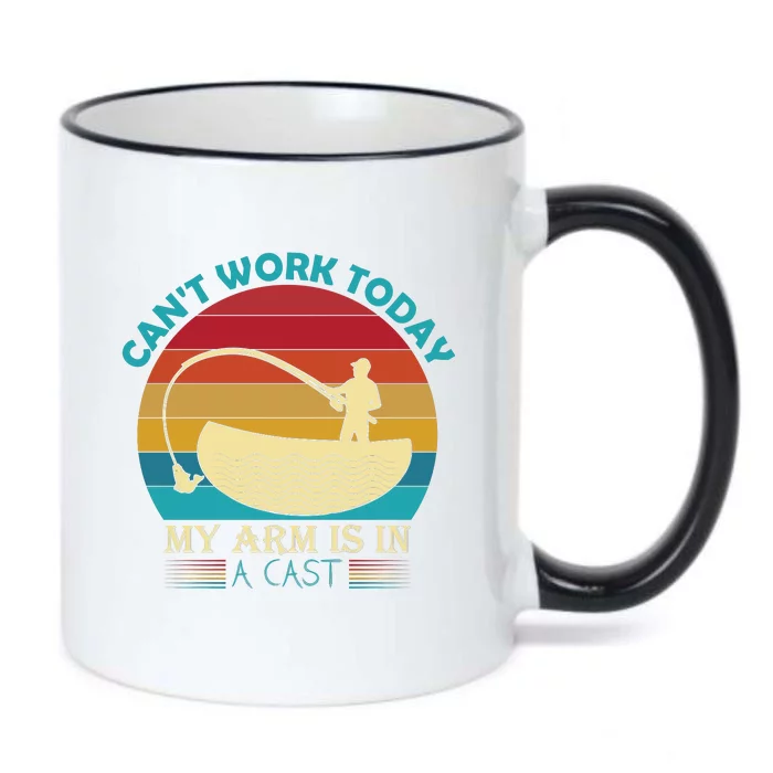 Fishing Arm Cast Pun Black Color Changing Mug