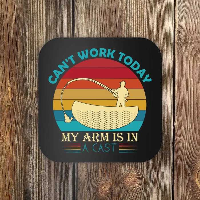 Fishing Arm Cast Pun Coaster