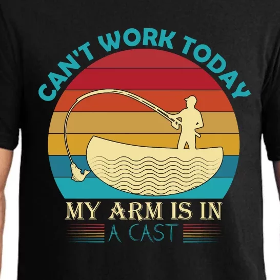 Fishing Arm Cast Pun Pajama Set