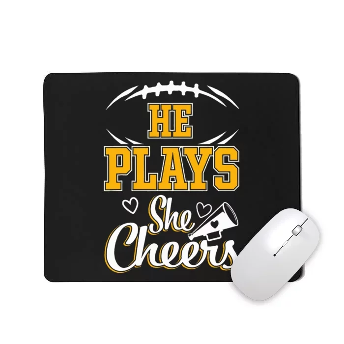 Football And Cheer Mom Cheerleading Mother Football Mousepad