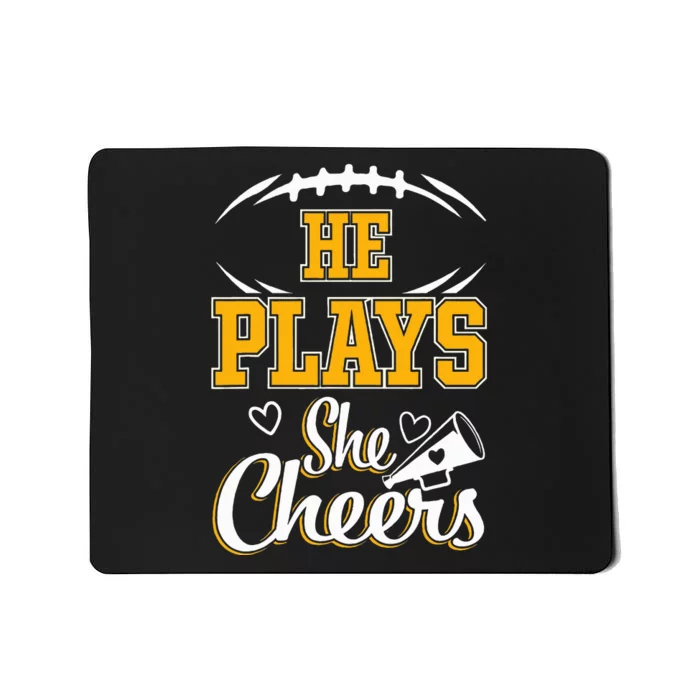 Football And Cheer Mom Cheerleading Mother Football Mousepad