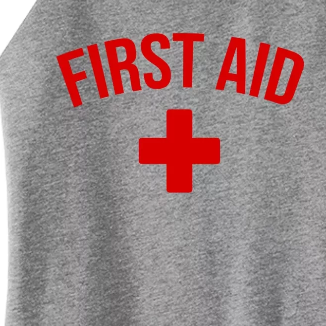 First Aid Cross Cool Medic Emergency Staff Uniform Cute Gift Women’s Perfect Tri Rocker Tank