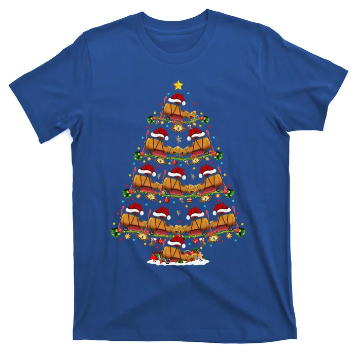 Funny Airplane Christmas Tree Lights Santa Airplane Xmas Gift T-Shirt